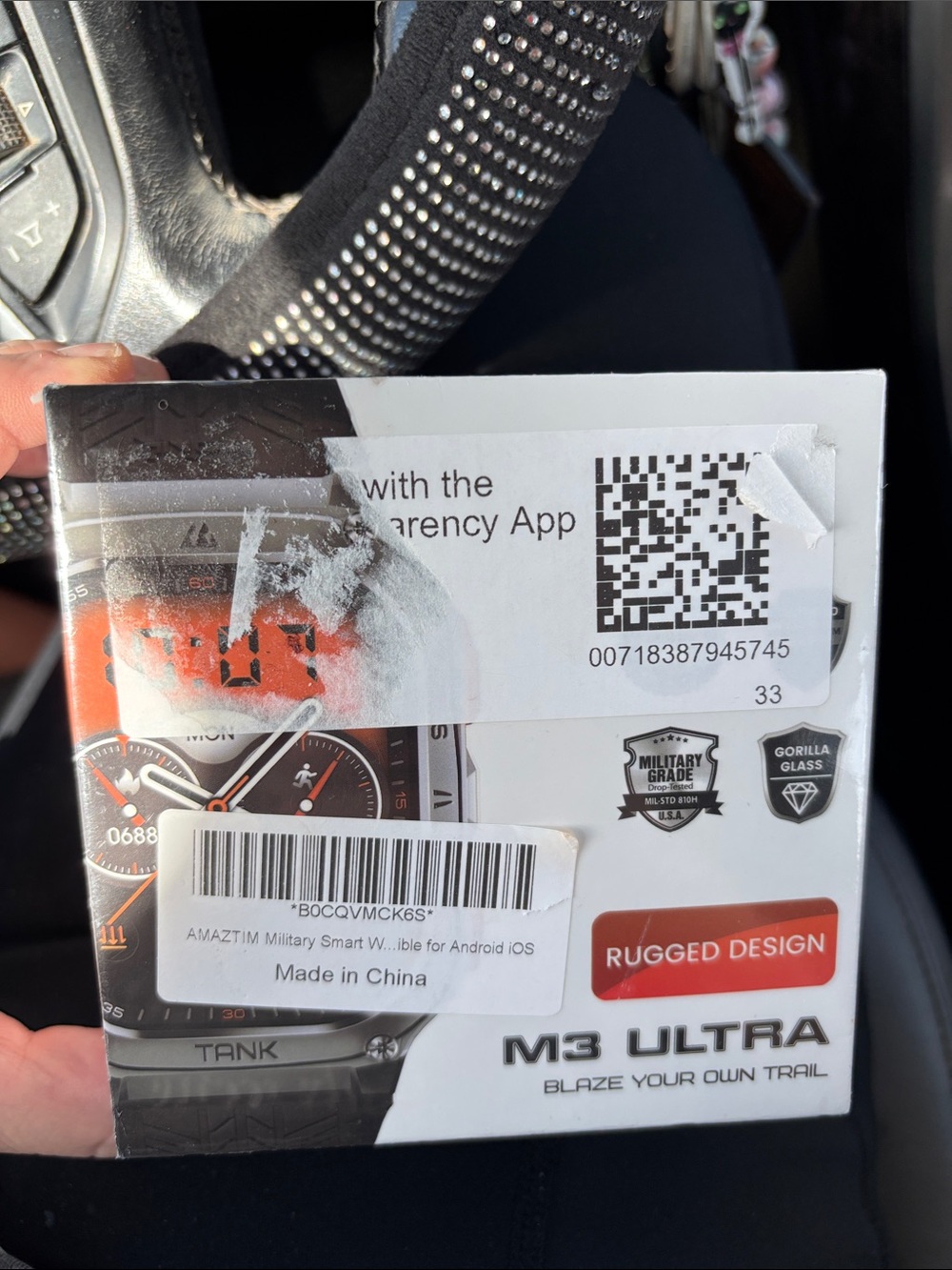M3 Ultra Rugged Smartwatch - Black